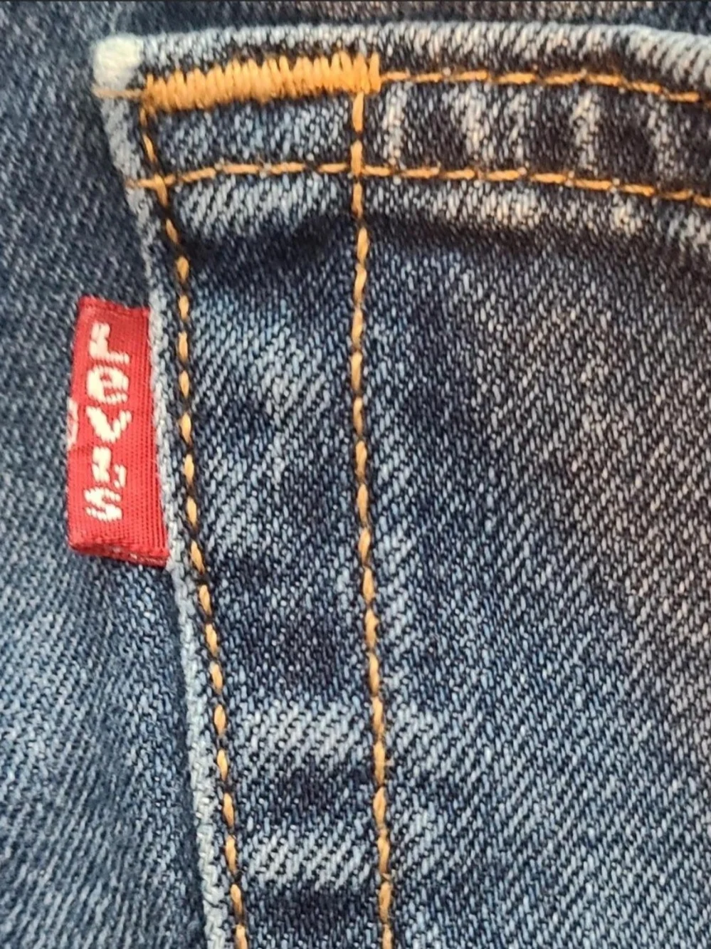 Levi's Straight-Leg Medium Blue Denim Jeans